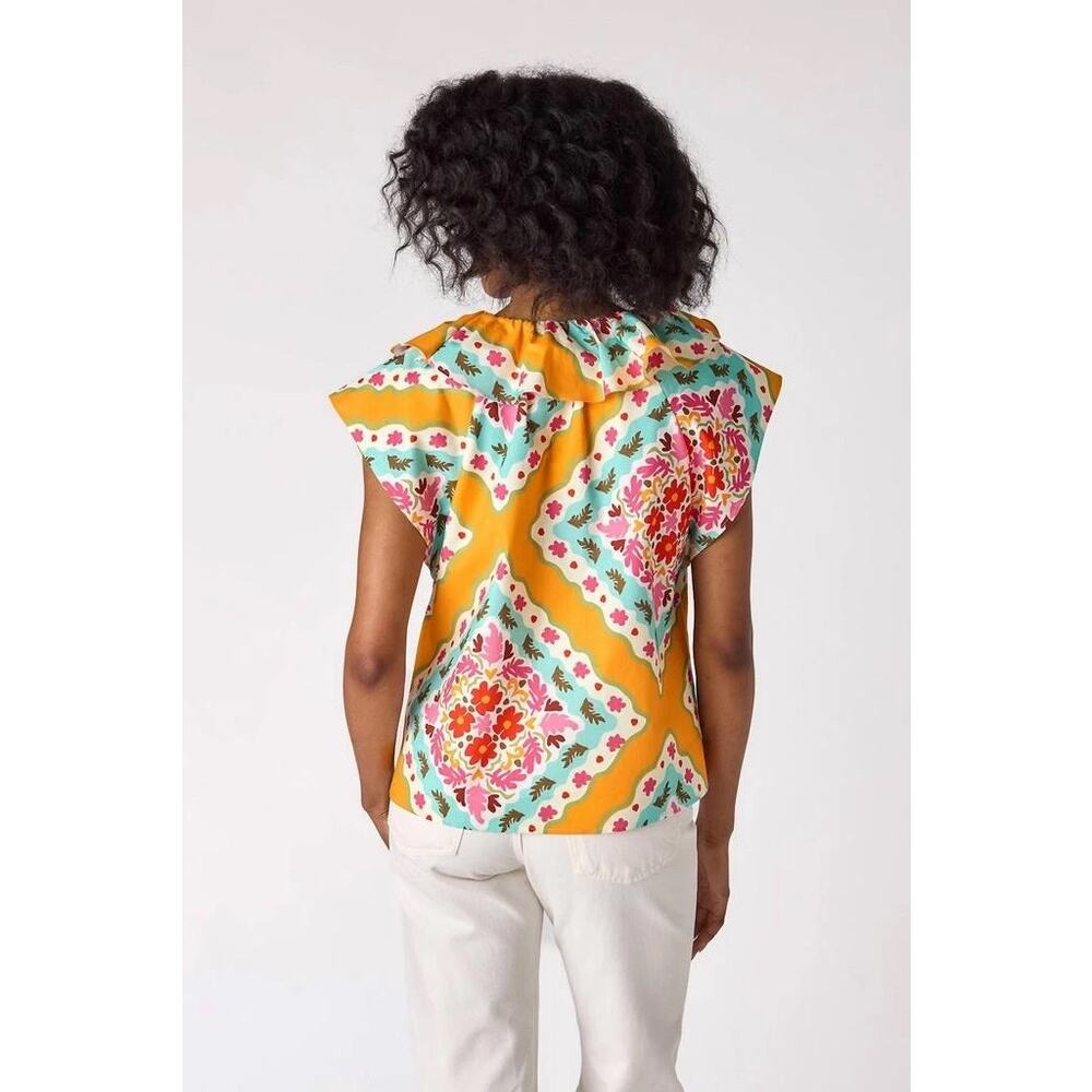 Crosby by Mollie Burch Fern Flutter Sleeves Top NWT size XS - Picture 2 of 9